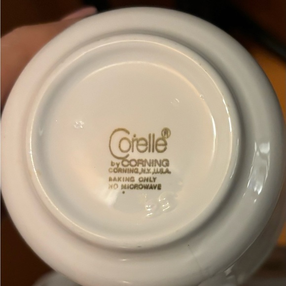 Vintage 1980s Corelle Indian Summer Set of 4 Coffee Mugs Tea Cups Orange Green - Picture 5 of 7